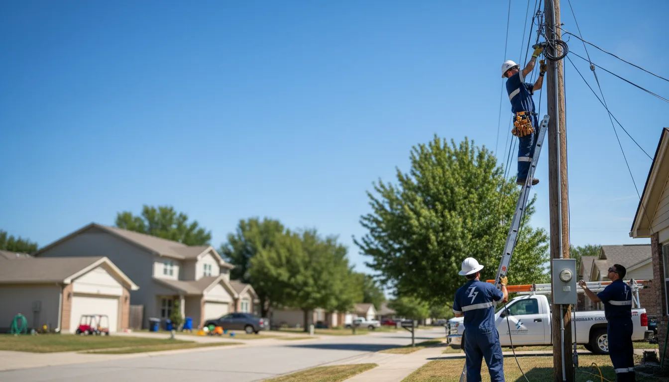 Residential electrician providing installation services in Breda, IA